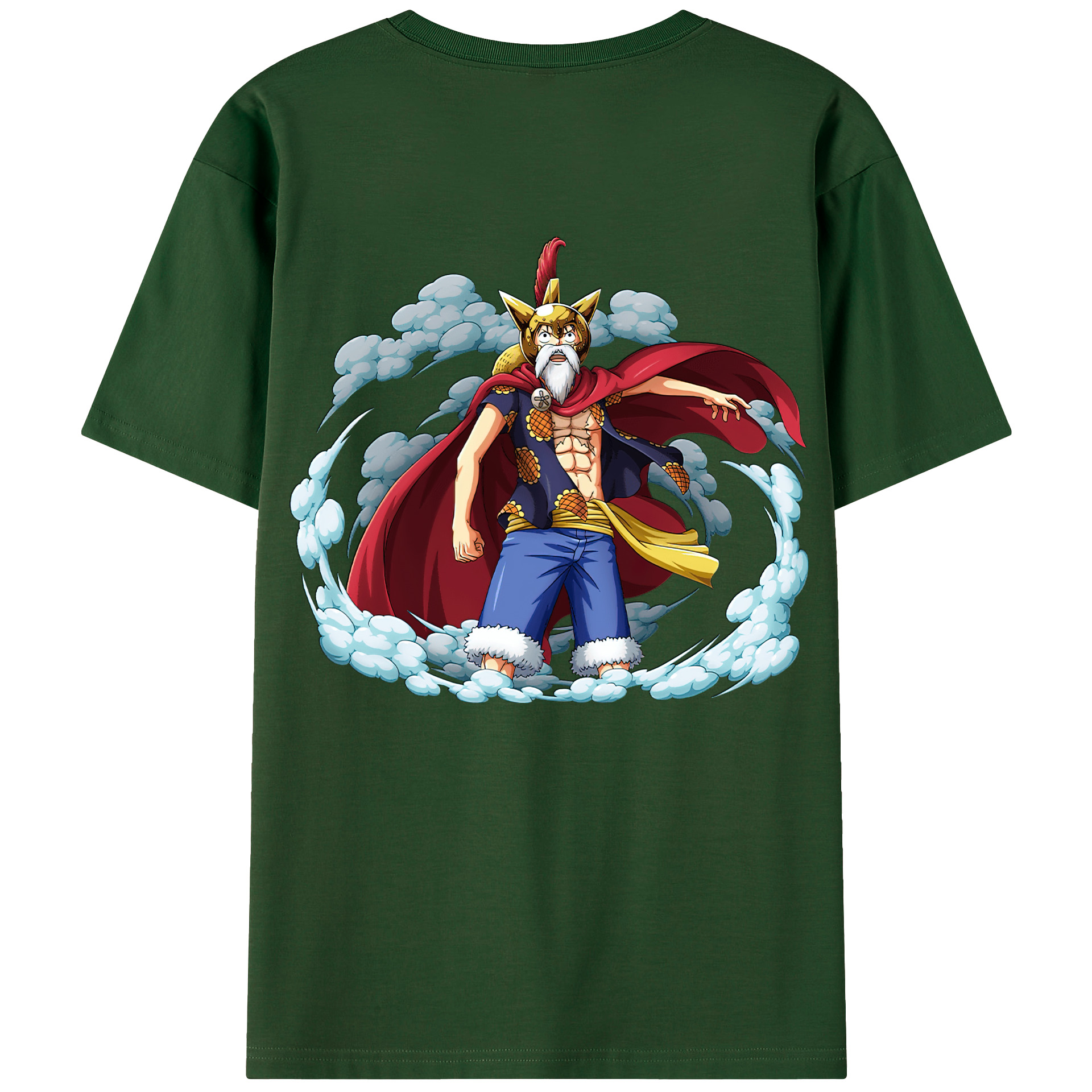 ワンピース モンキー・D・ルフィ ONE PIECE Monkey D. Luffy 綿100％半袖Tシャツ（背面プリント）